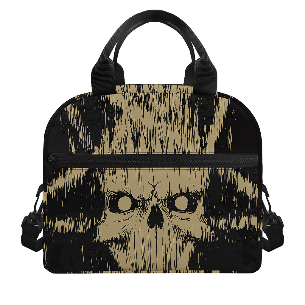 Satanic Pentagram Skull Print Insulated Lunch Bag