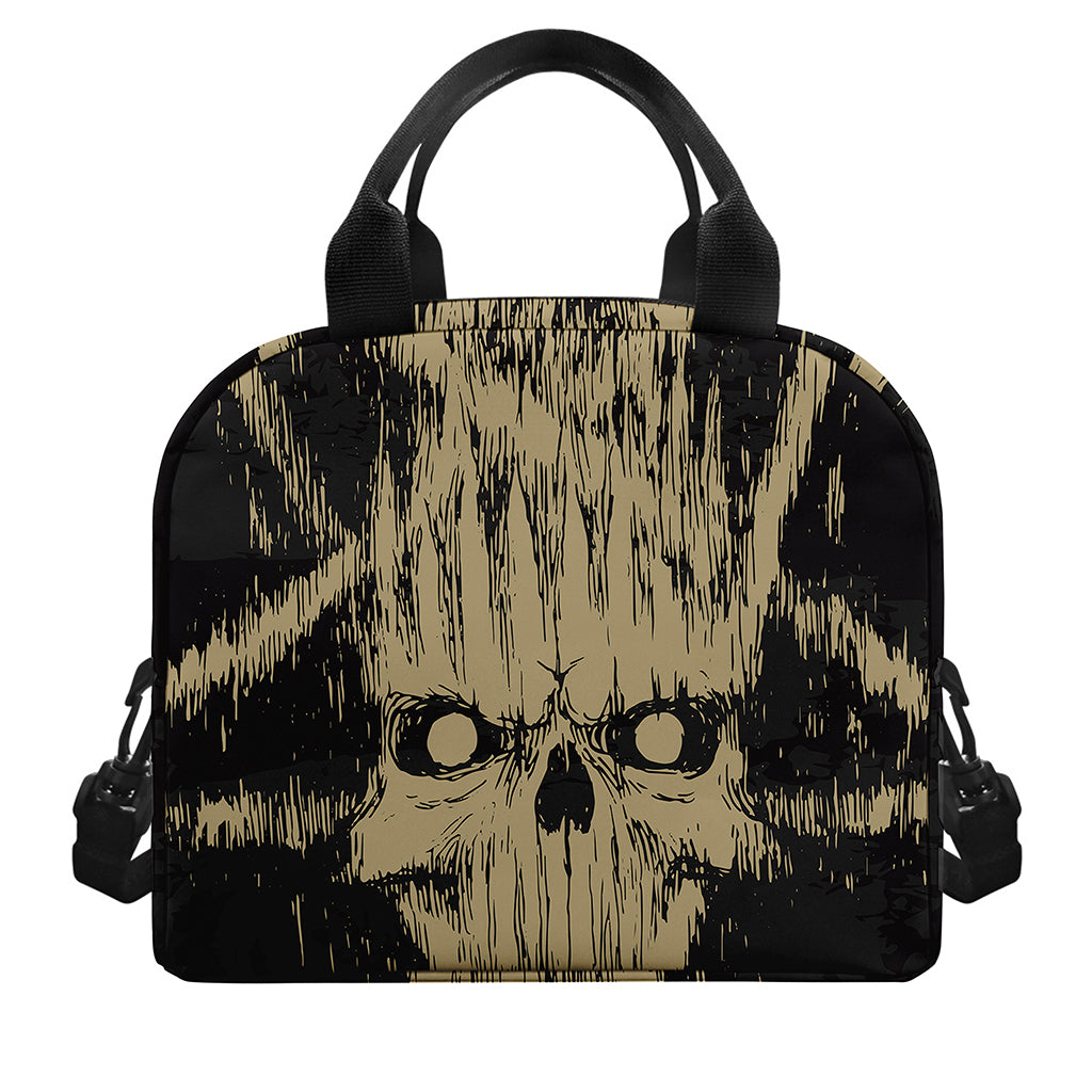 Satanic Pentagram Skull Print Insulated Lunch Bag