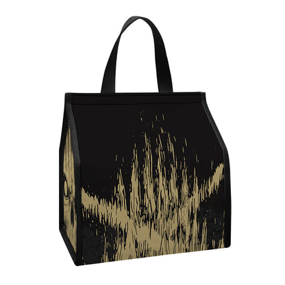 Satanic Pentagram Skull Print Insulated Lunch Tote