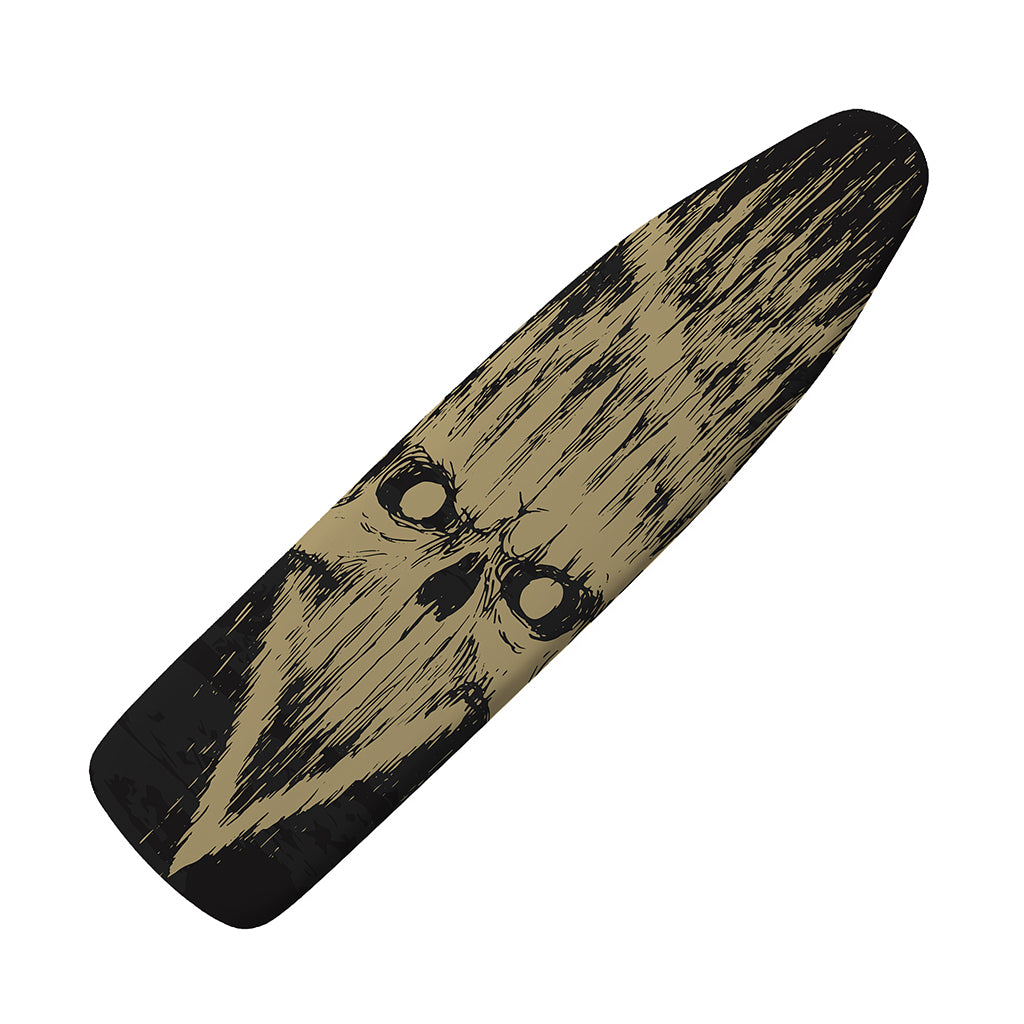 Satanic Pentagram Skull Print Ironing Board Cover