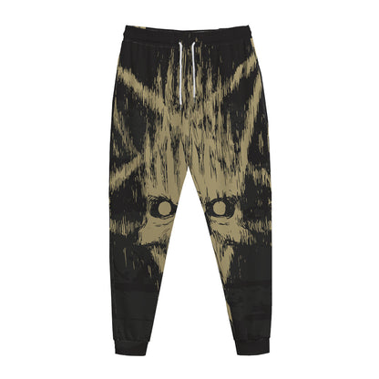 Satanic Pentagram Skull Print Jogger Pants