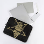 Satanic Pentagram Skull Print Laptop Sleeve