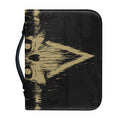 Satanic Pentagram Skull Print Leather Bible Cover