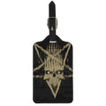 Satanic Pentagram Skull Print Luggage Tag