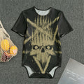 Satanic Pentagram Skull Print Men's Bodysuit