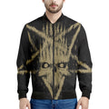 Satanic Pentagram Skull Print Men's Bomber Jacket