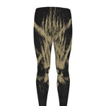 Satanic Pentagram Skull Print Men's leggings