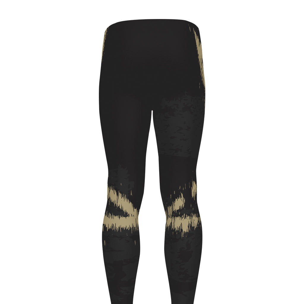 Satanic Pentagram Skull Print Men's leggings