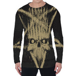 Satanic Pentagram Skull Print Men's Long Sleeve T-Shirt