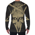 Satanic Pentagram Skull Print Men's Long Sleeve T-Shirt