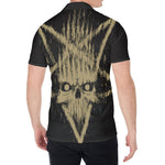 Satanic Pentagram Skull Print Men's Shirt