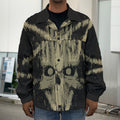 Satanic Pentagram Skull Print Men's Shirt Jacket