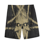 Satanic Pentagram Skull Print Men's Sports Shorts