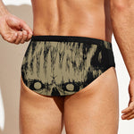 Satanic Pentagram Skull Print Men's Swim Briefs