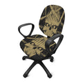 Satanic Pentagram Skull Print Office Chair Cover
