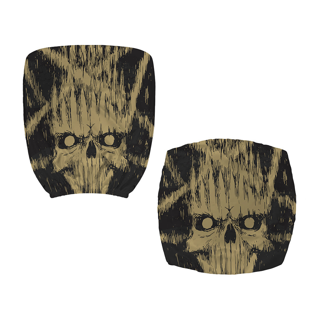 Satanic Pentagram Skull Print Office Chair Cover