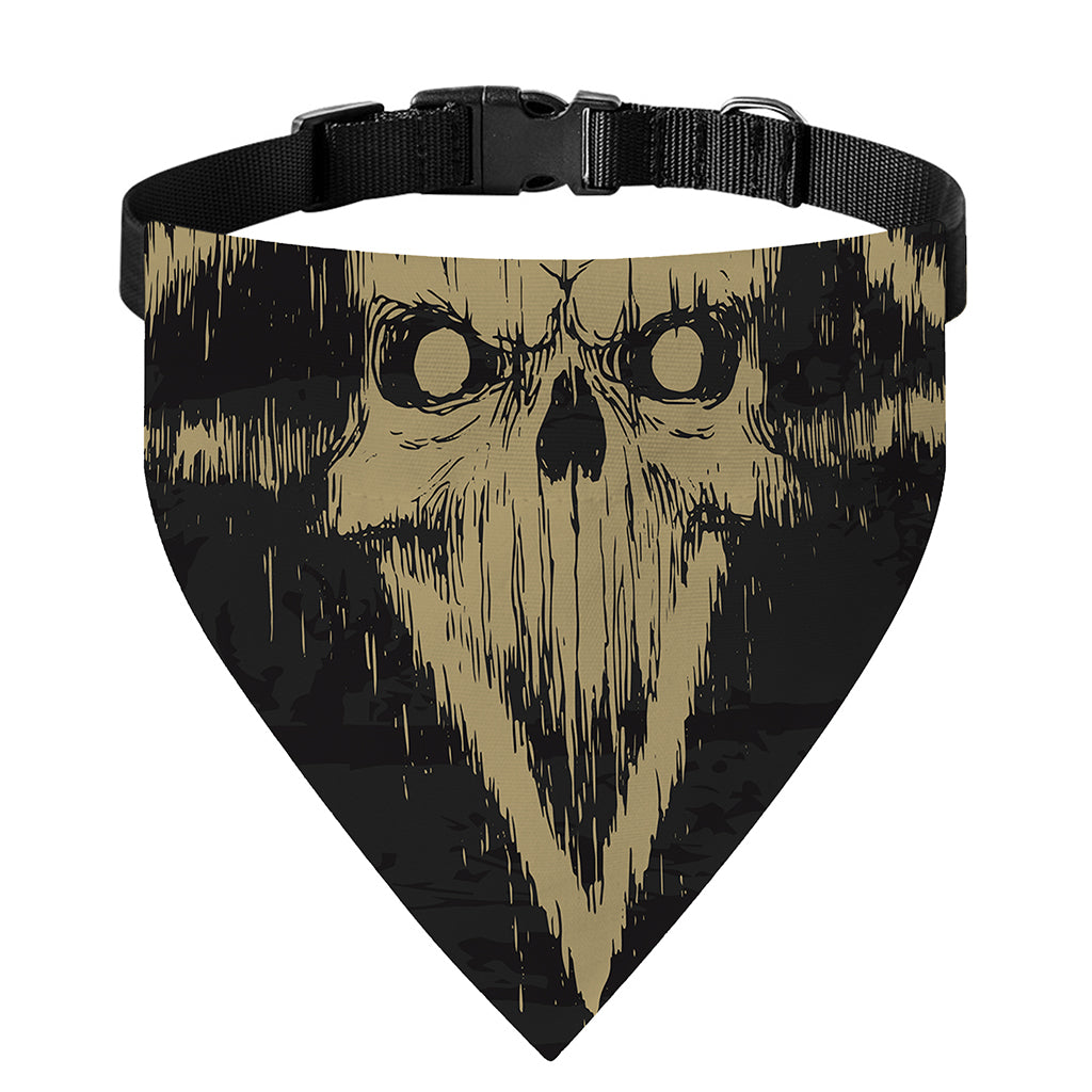 Satanic Pentagram Skull Print Over The Collar Dog Bandana
