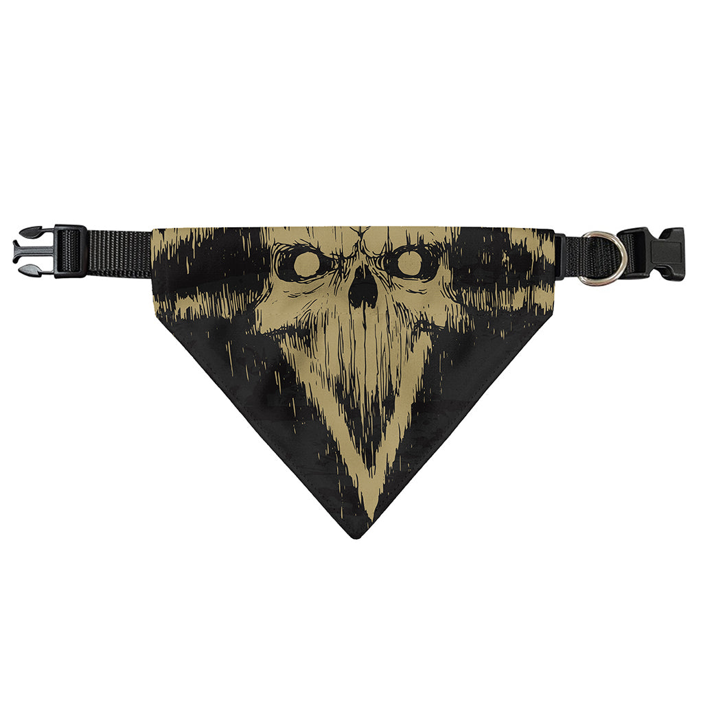 Satanic Pentagram Skull Print Over The Collar Dog Bandana