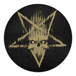 Satanic Pentagram Skull Print Round Blanket
