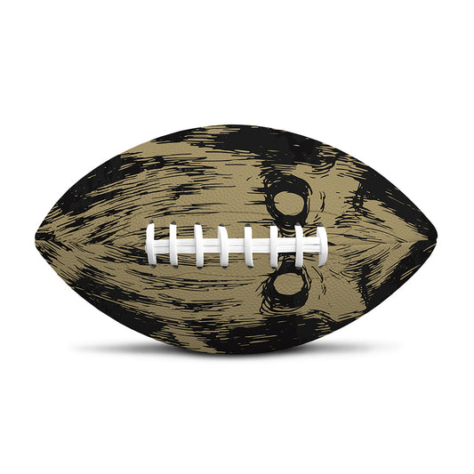 Satanic Pentagram Skull Print Rugby Ball