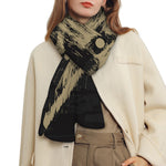 Satanic Pentagram Skull Print Scarf