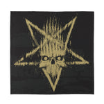 Satanic Pentagram Skull Print Silk Bandana