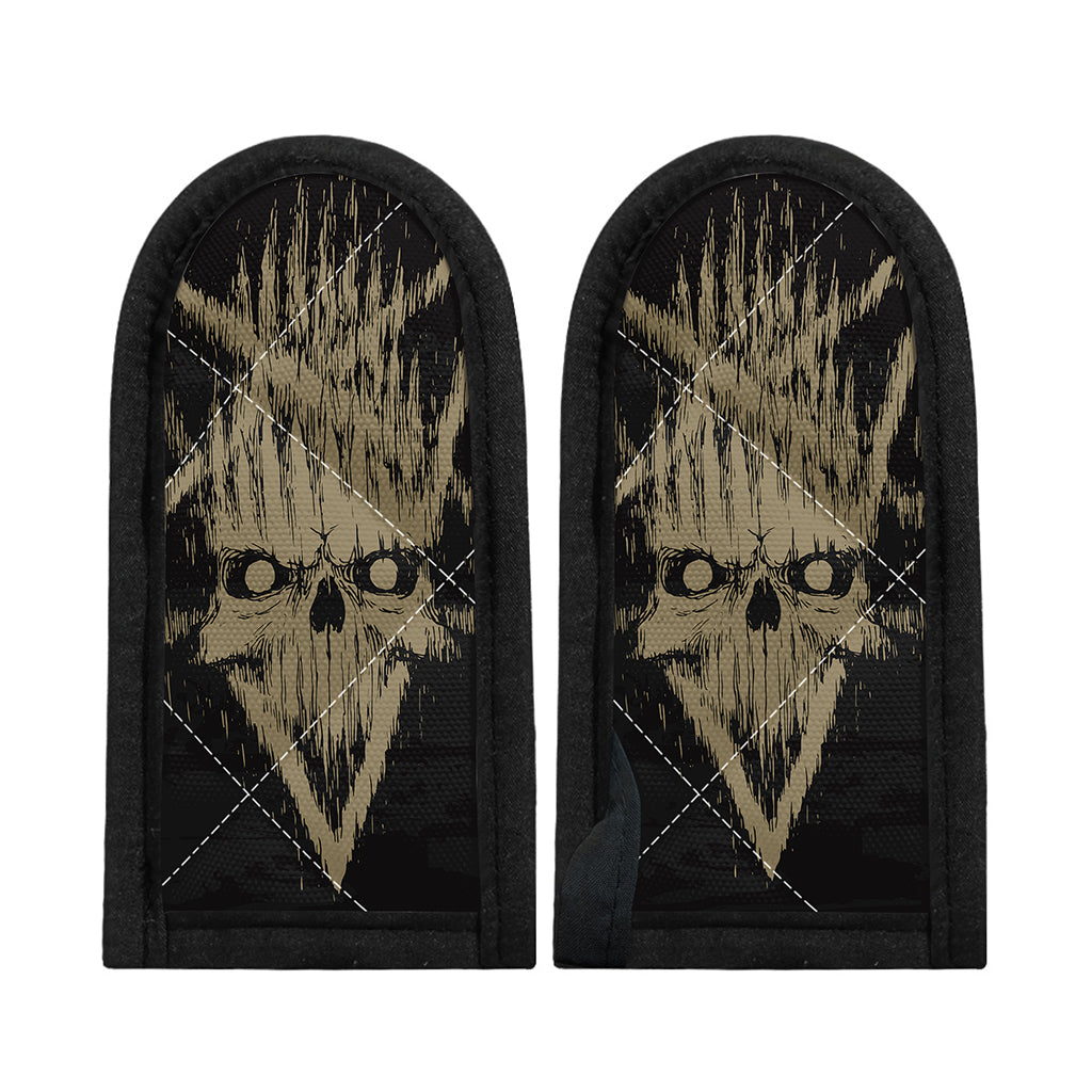 Satanic Pentagram Skull Print Skillet Handle Cover