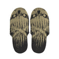 Satanic Pentagram Skull Print Slippers