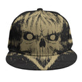 Satanic Pentagram Skull Print Snapback Cap