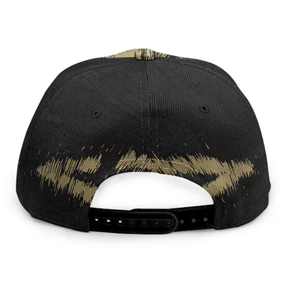 Satanic Pentagram Skull Print Snapback Cap