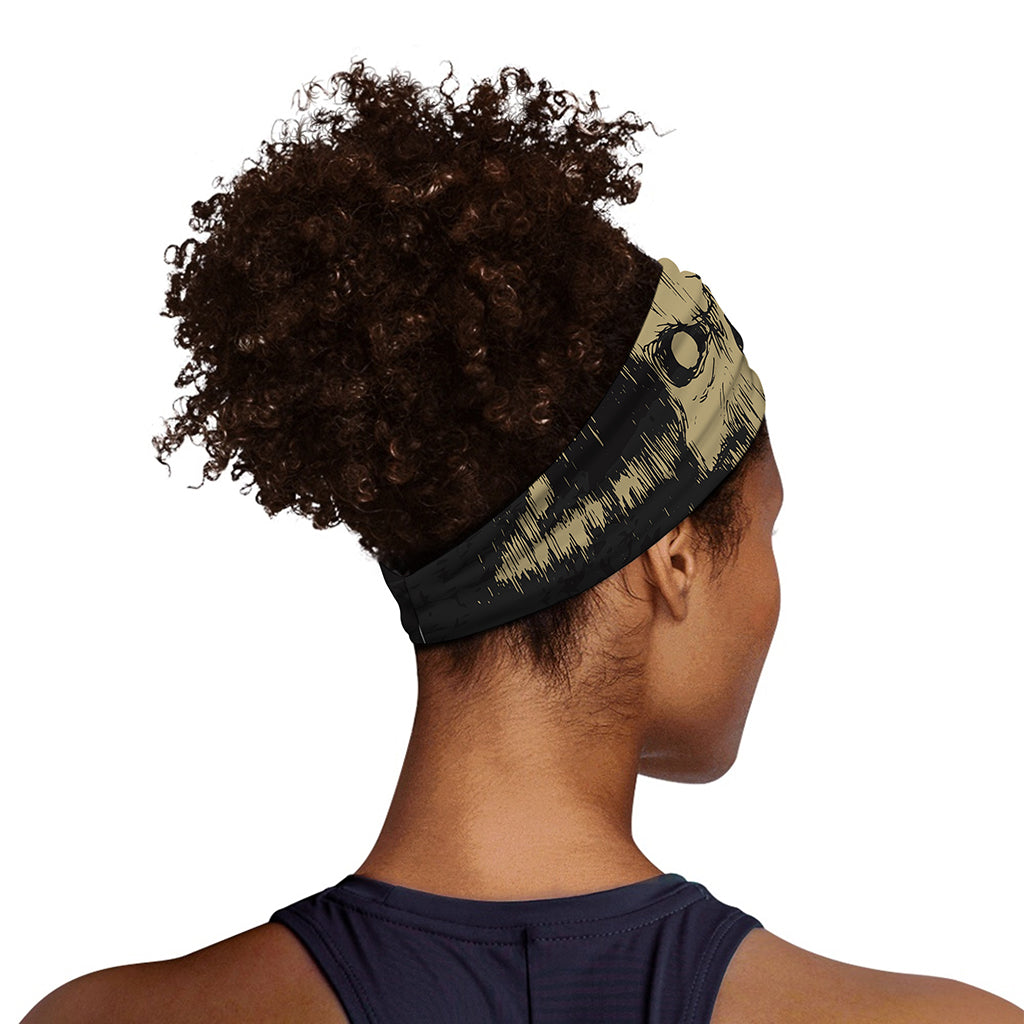 Satanic Pentagram Skull Print Sports Headband
