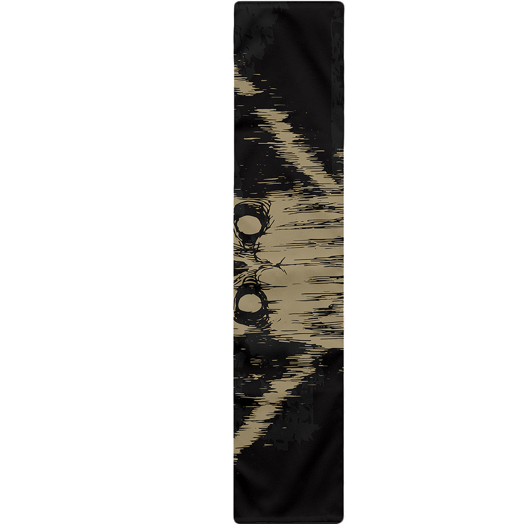 Satanic Pentagram Skull Print Table Runner