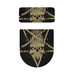 Satanic Pentagram Skull Print Toilet Lid And Tank Cover Set