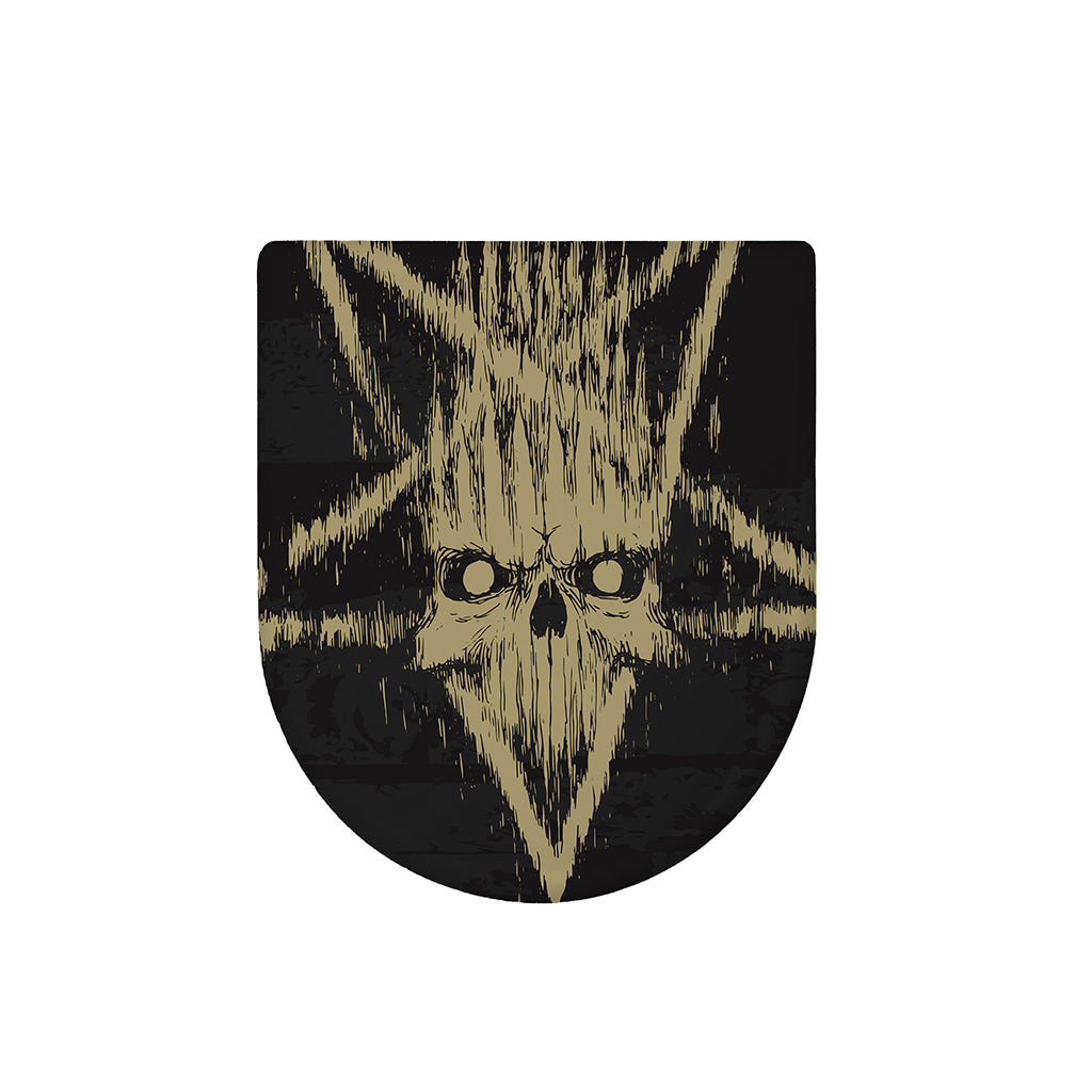 Satanic Pentagram Skull Print Toilet Lid Cover