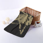 Satanic Pentagram Skull Print Towel