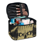 Satanic Pentagram Skull Print Travel Makeup Bag