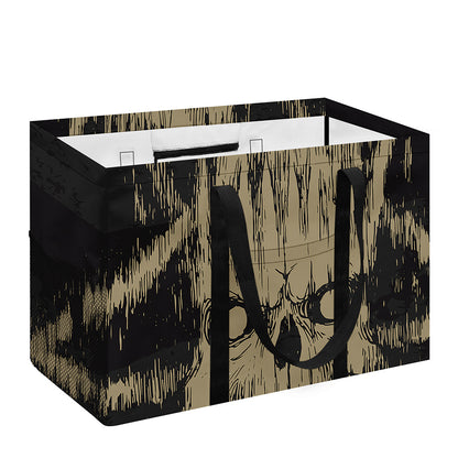 Satanic Pentagram Skull Print Utility Tote Bag