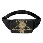 Satanic Pentagram Skull Print Waist Bag