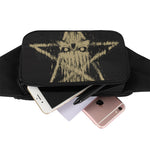 Satanic Pentagram Skull Print Waist Bag