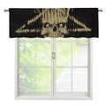 Satanic Pentagram Skull Print Window Valance