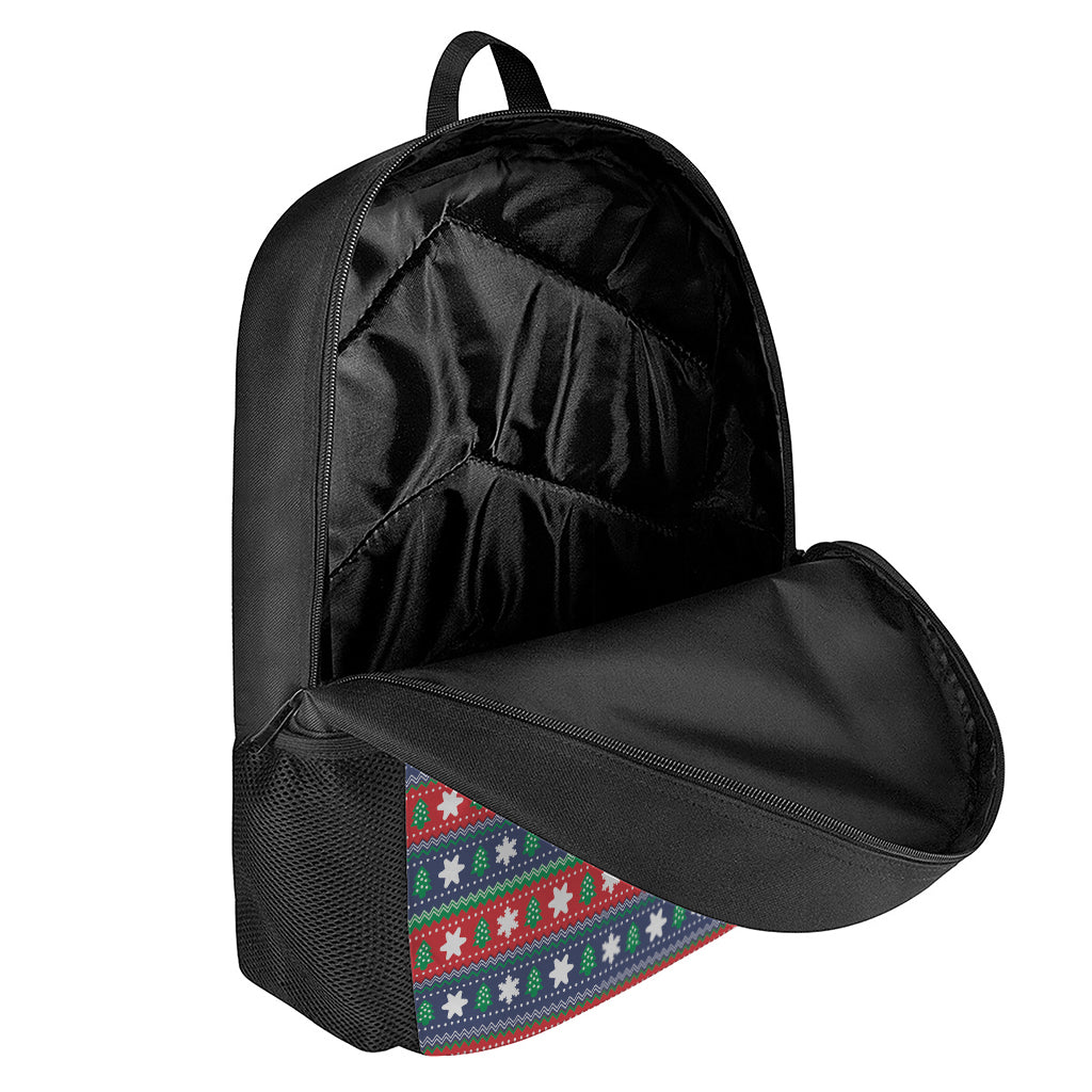 Scandinavian Christmas Pattern Print 17 Inch Backpack