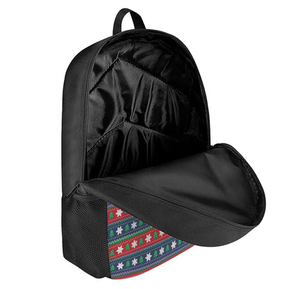Scandinavian Christmas Pattern Print 17 Inch Backpack