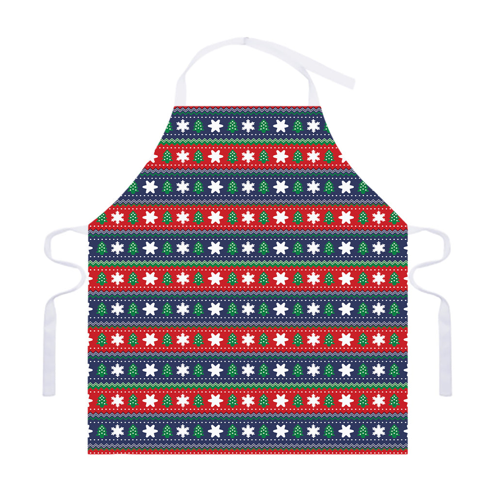 Scandinavian Christmas Pattern Print Adjustable Apron