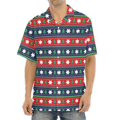 Scandinavian Christmas Pattern Print Aloha Shirt