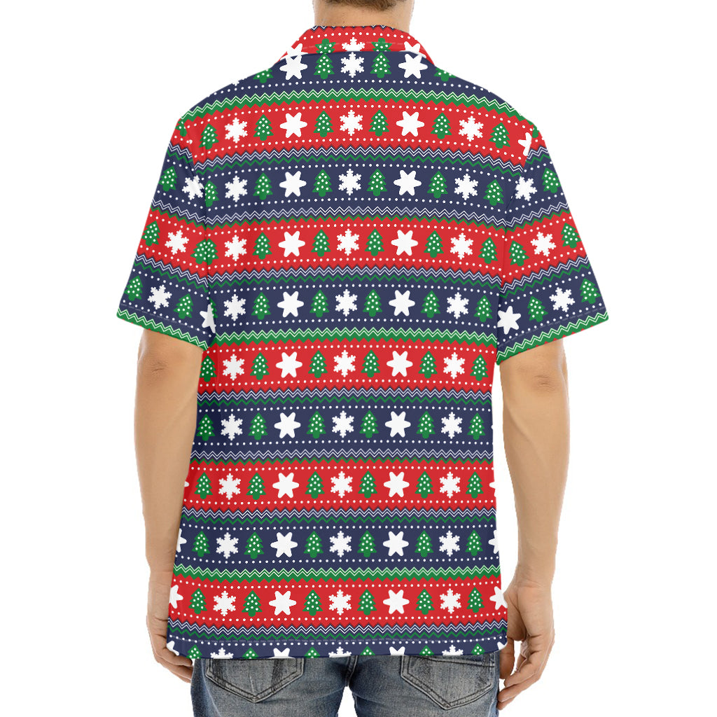 Scandinavian Christmas Pattern Print Aloha Shirt