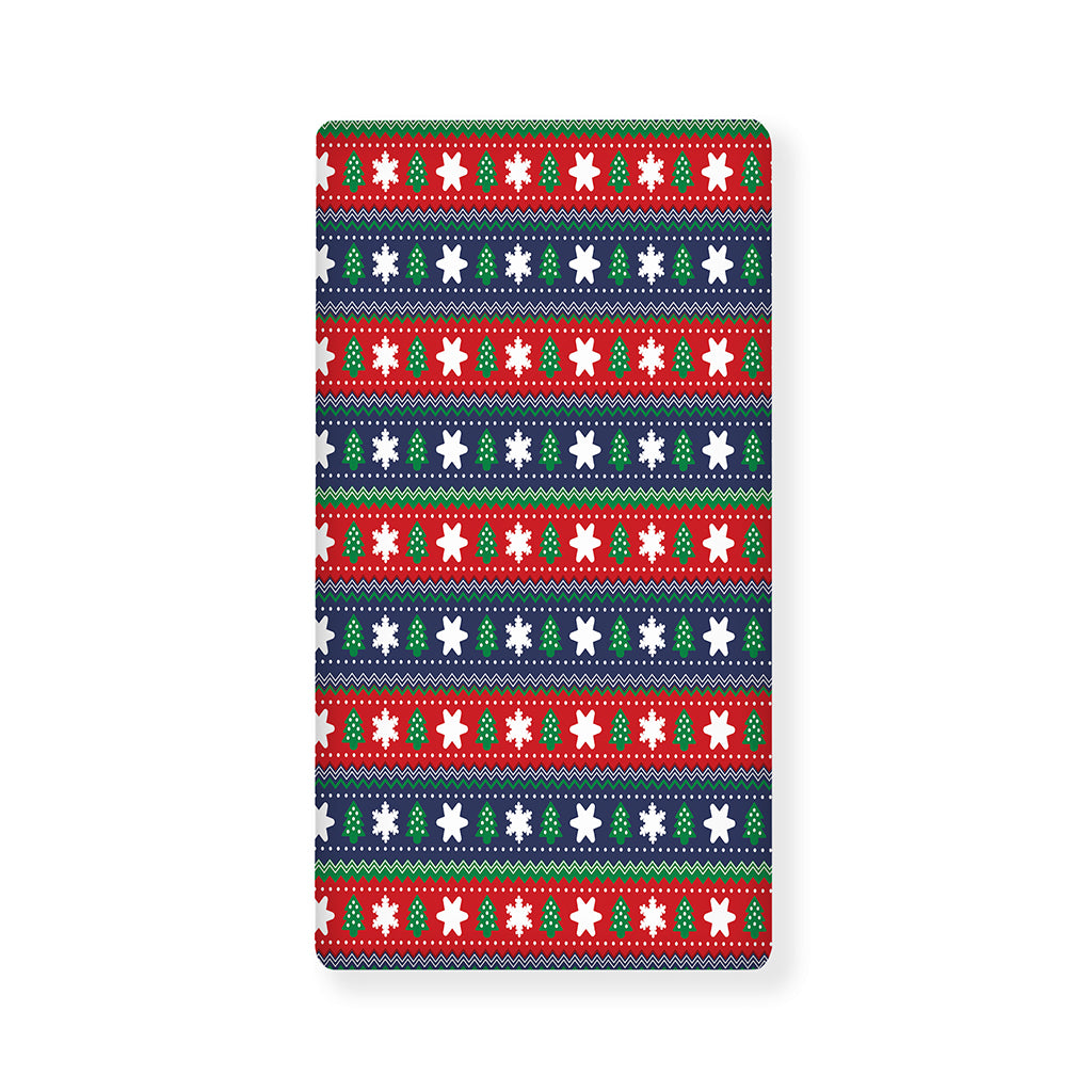 Scandinavian Christmas Pattern Print Baby Crib Sheet
