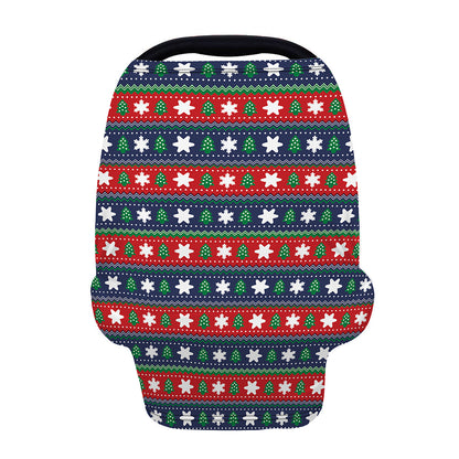 Scandinavian Christmas Pattern Print Baby Seat Cover