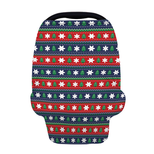 Scandinavian Christmas Pattern Print Baby Seat Cover