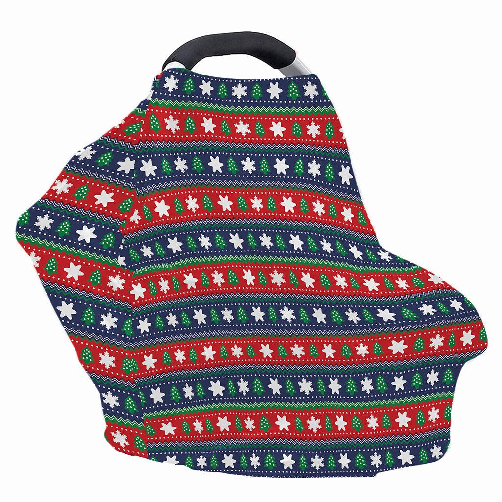 Scandinavian Christmas Pattern Print Baby Seat Cover