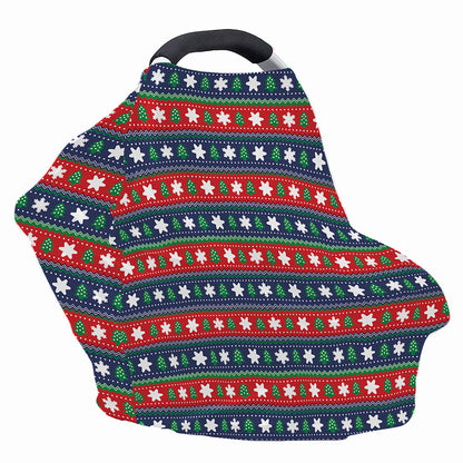 Scandinavian Christmas Pattern Print Baby Seat Cover